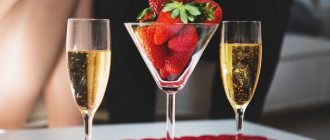 Рецепты коктейлей с шампанским и клубникой